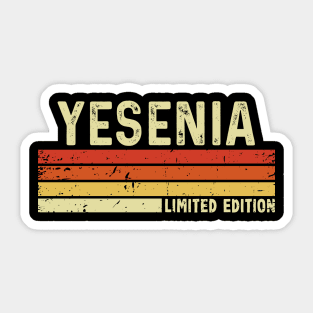 Yesenia Name Vintage Retro Limited Edition Gift Sticker